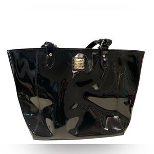 Dooney & Bourke Black Patent Leather Tote Bag